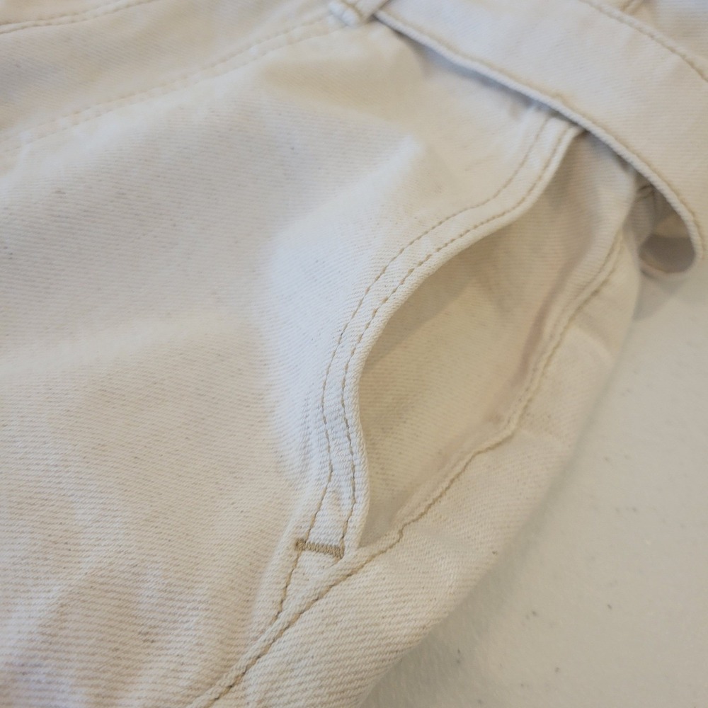 Free People Skirt Womens 2 Beige Cream Paperbag Waist Pockets Boho Belted Mini - Picture 14 of 16
